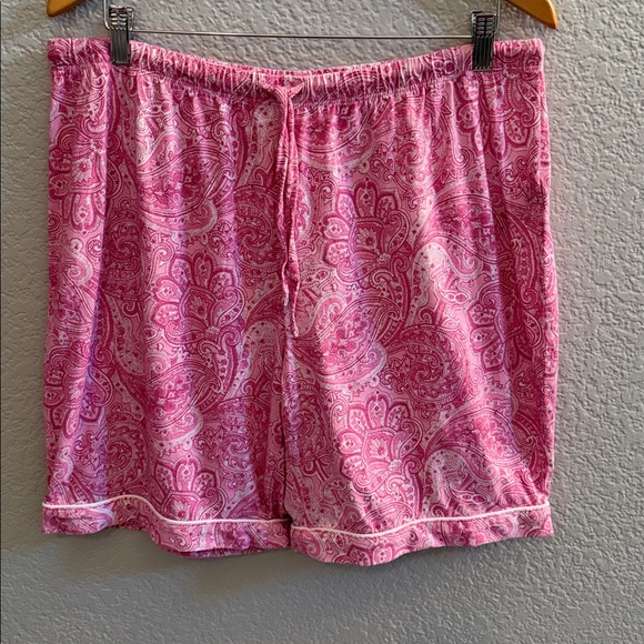 Lauren Ralph Lauren Short Sleeve Notch Collar Bermuda Pajama Set Size Large - Picture 5 of 8